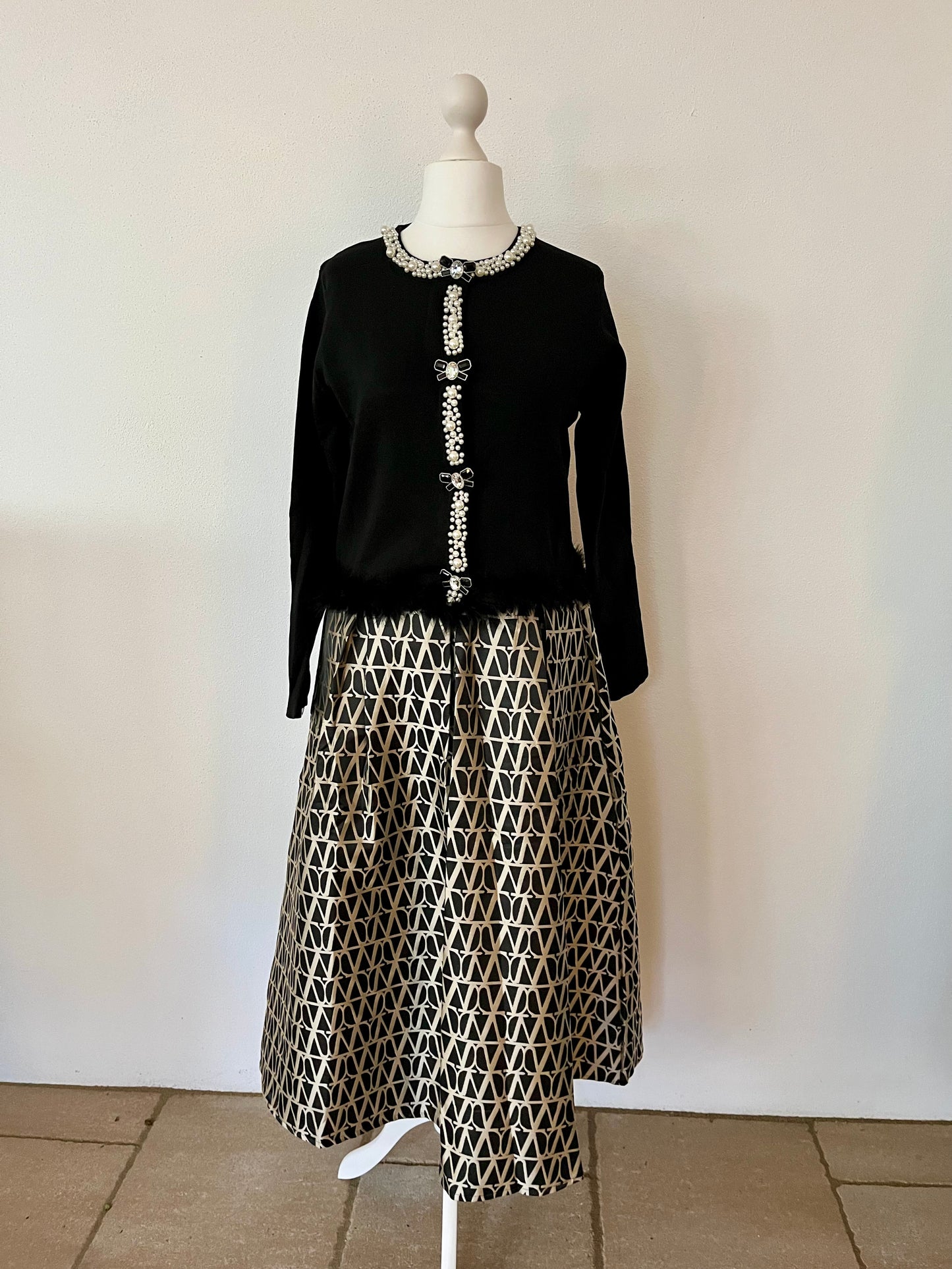 Statementrock weiß/schwarz