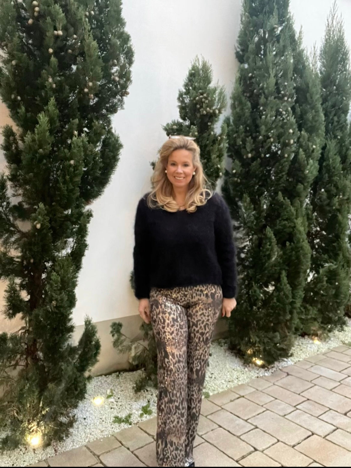 Paillettenzweiteiler im Leolook