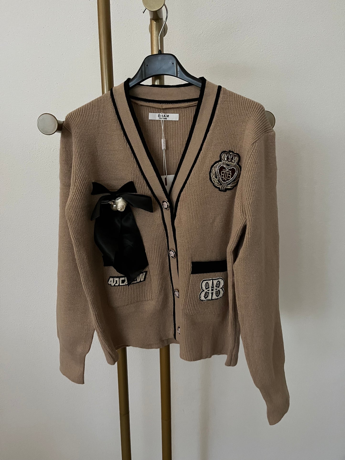 Strickjacke camelfarben