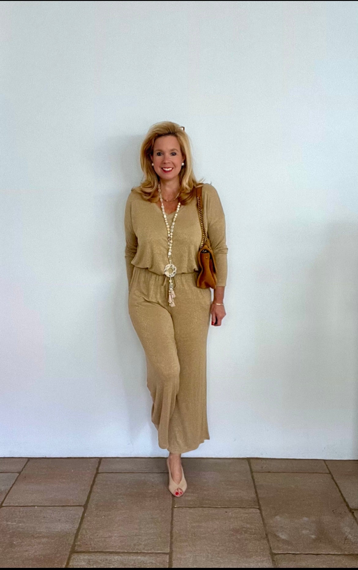 Strickzweiteiler Cannes, verfügbar in goldbeige und Bronze