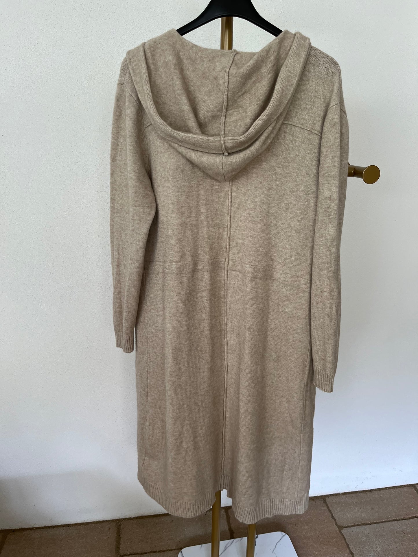 Strickmantel mit Kapuze