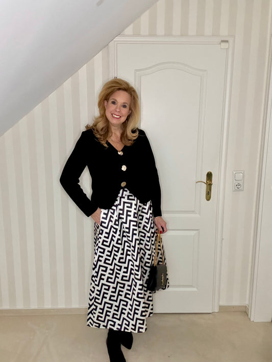 Statementrock weiß/schwarz