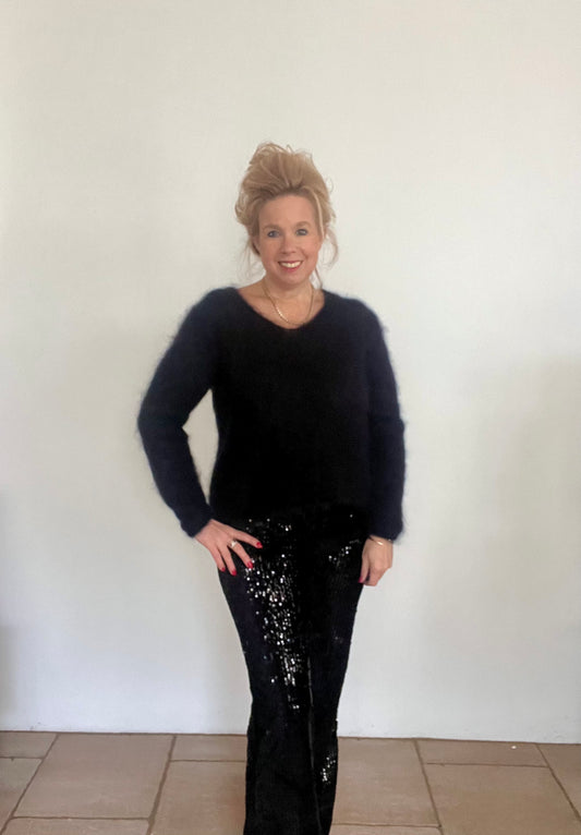 Paillettenhose in schwarz und Silber