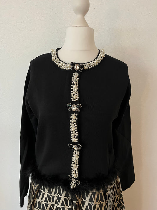 Luxuriöse Feinstrickjacke