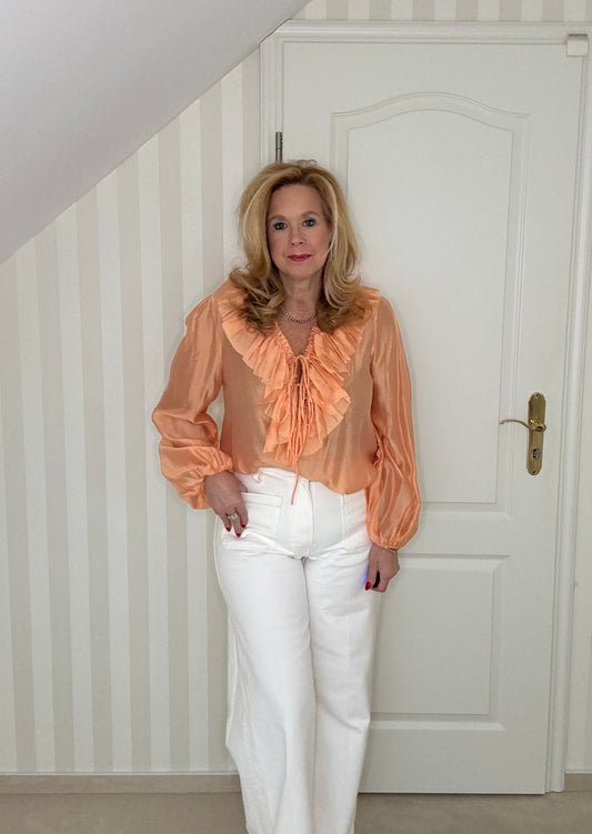 Bluse mit Volantkragen