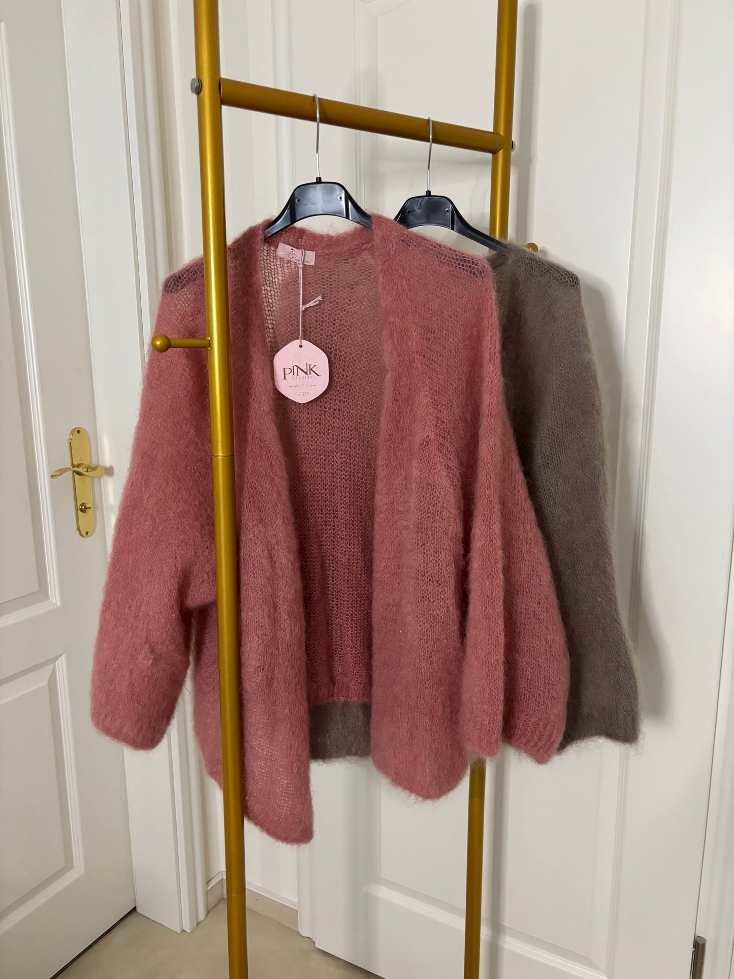 Weite verschlusslose Strickjacke aus edler Mohairmischung