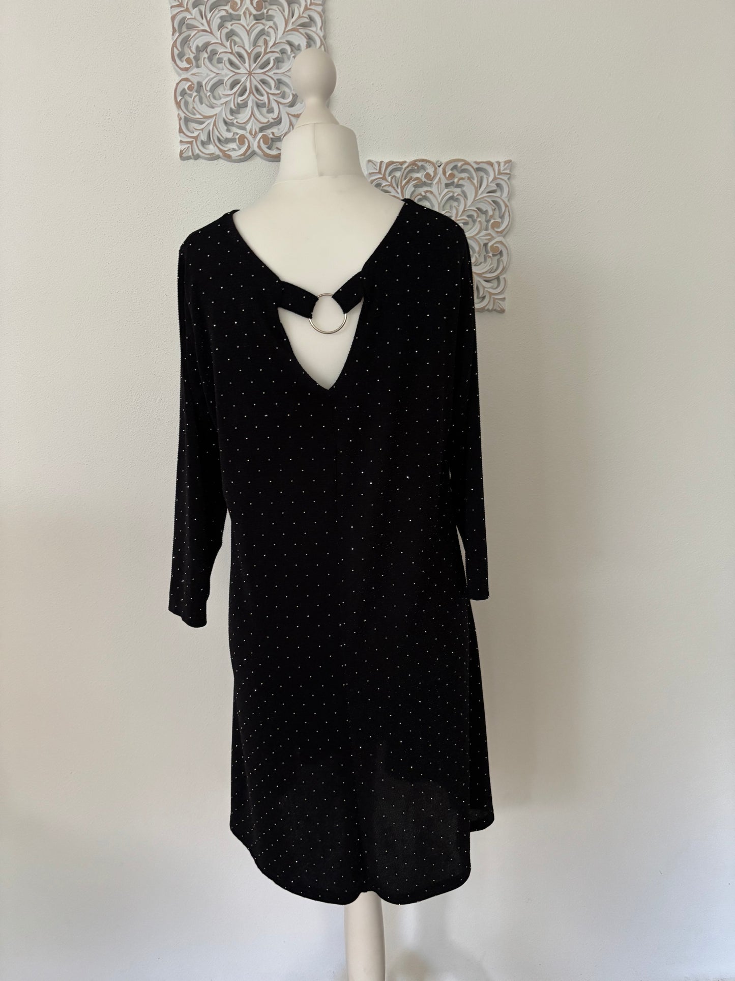 Jerseykleid mit Strassapplikation