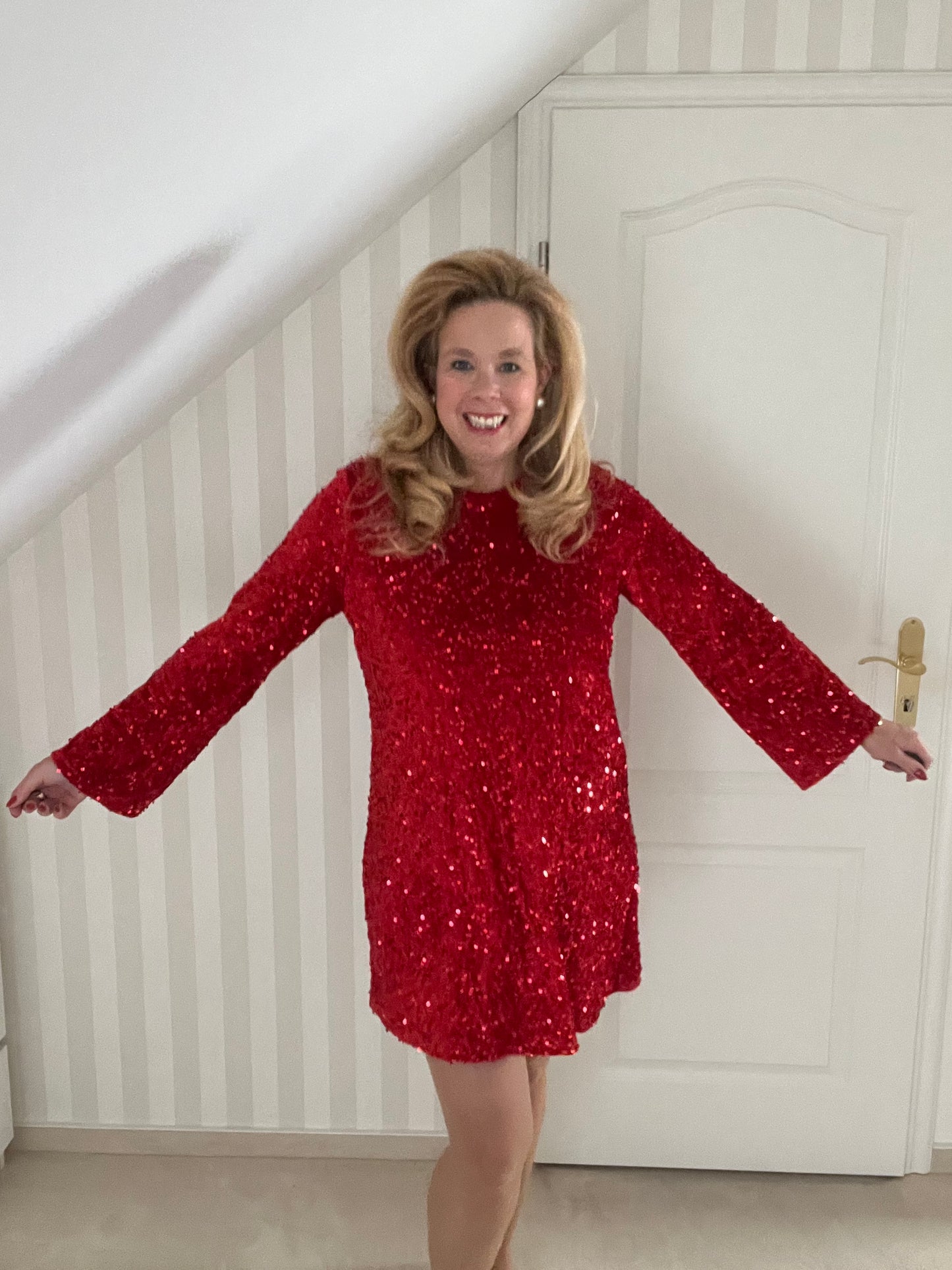 Kurzes Samtkleid