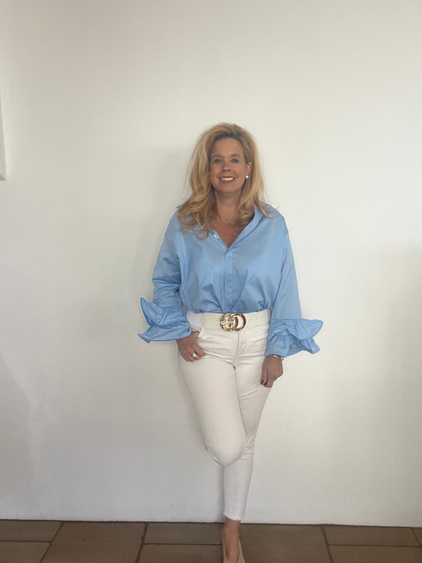 Bluse mit auffälligen Manschetten