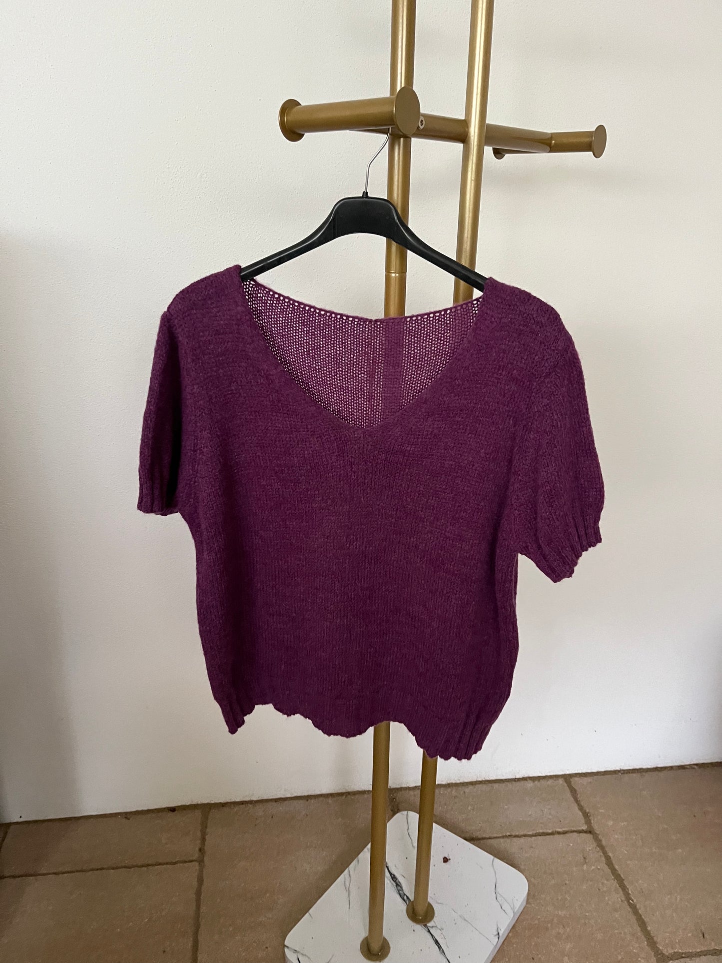 Kurzarm Flauschpulli