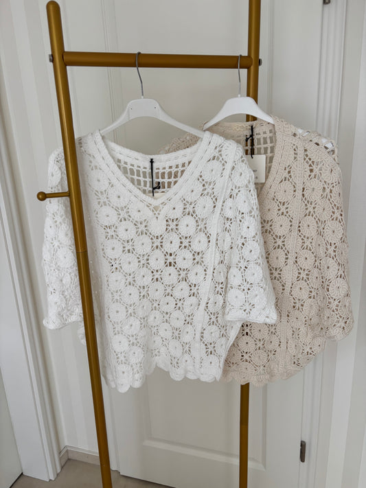 Pulli im Chrochetstil