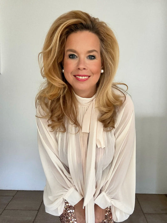 Plisseebluse mit Schleife