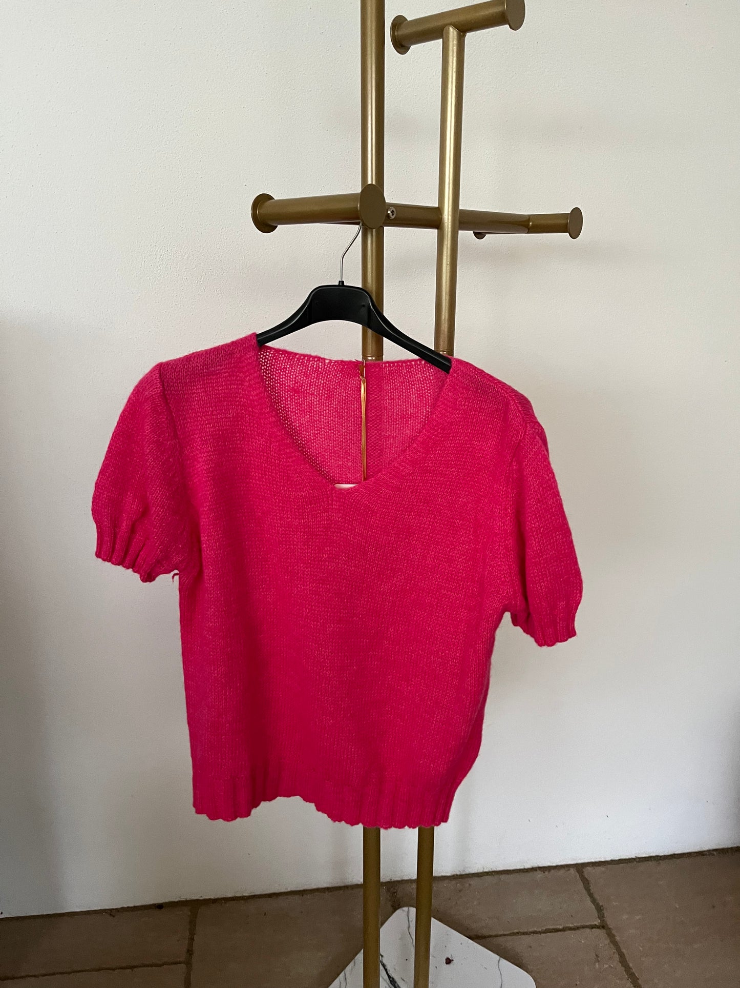 Kurzarm Flauschpulli