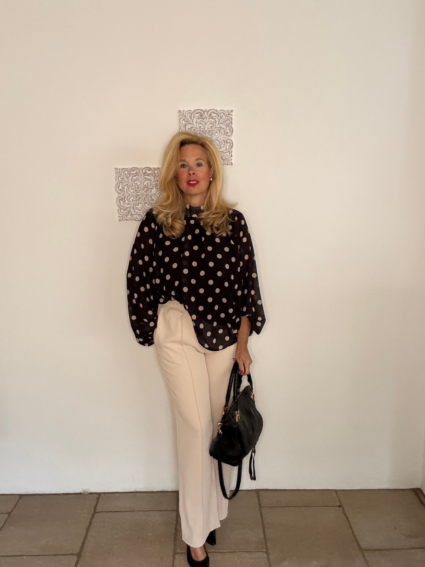 Bluse mit Polka Dots