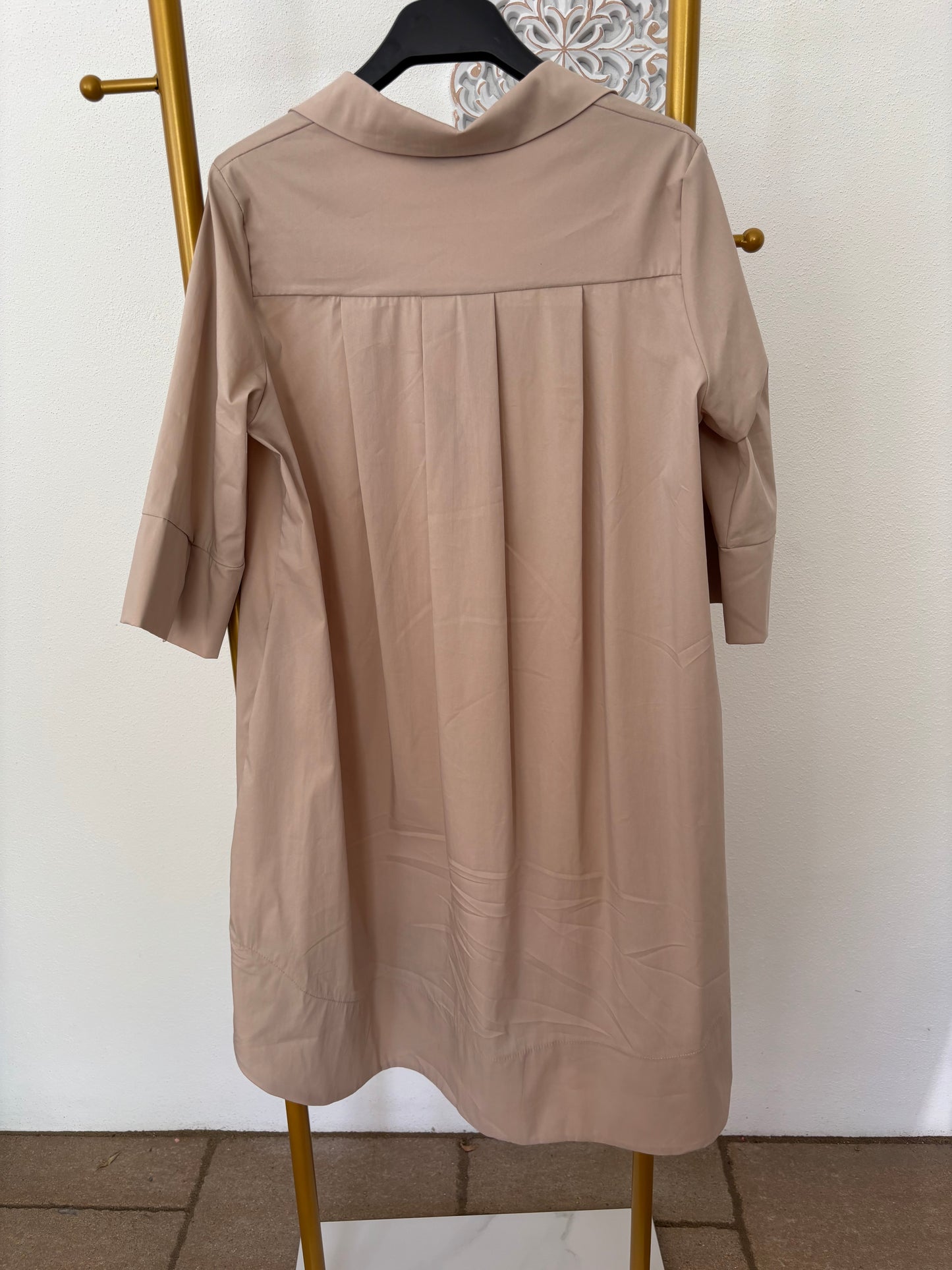 Popelinkleid hellbeige