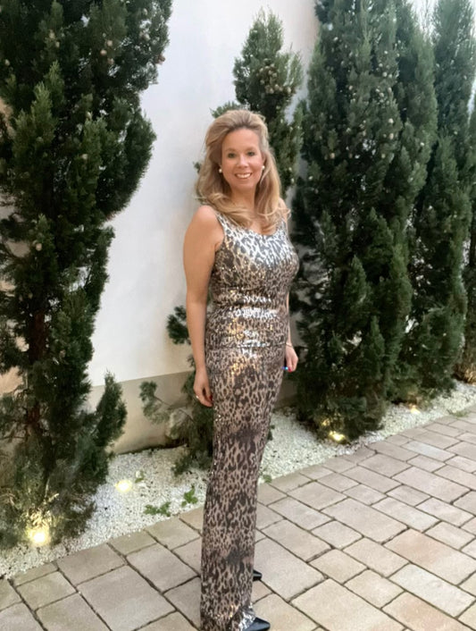 Paillettenzweiteiler im Leolook