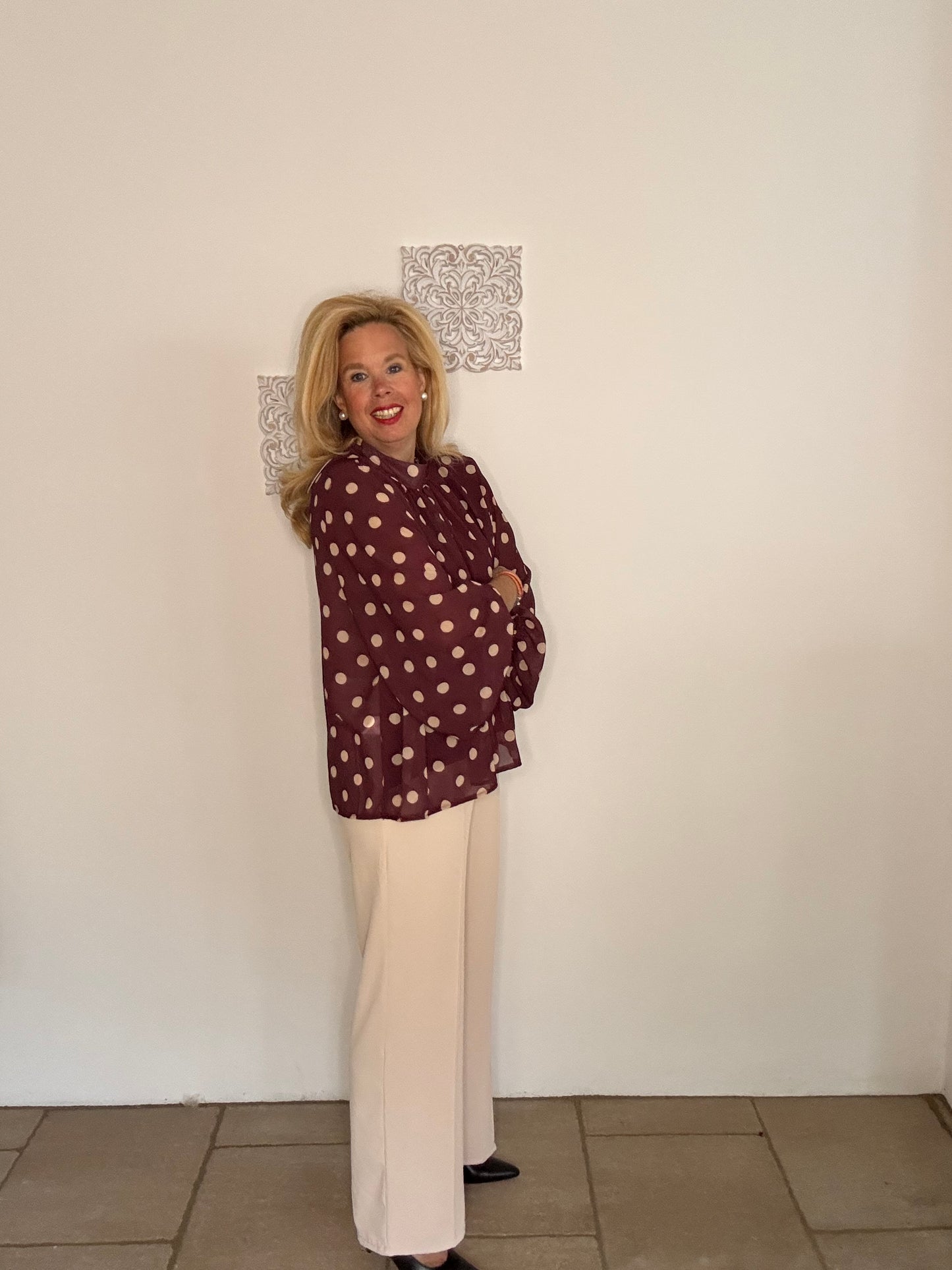 Bluse mit Polka Dots