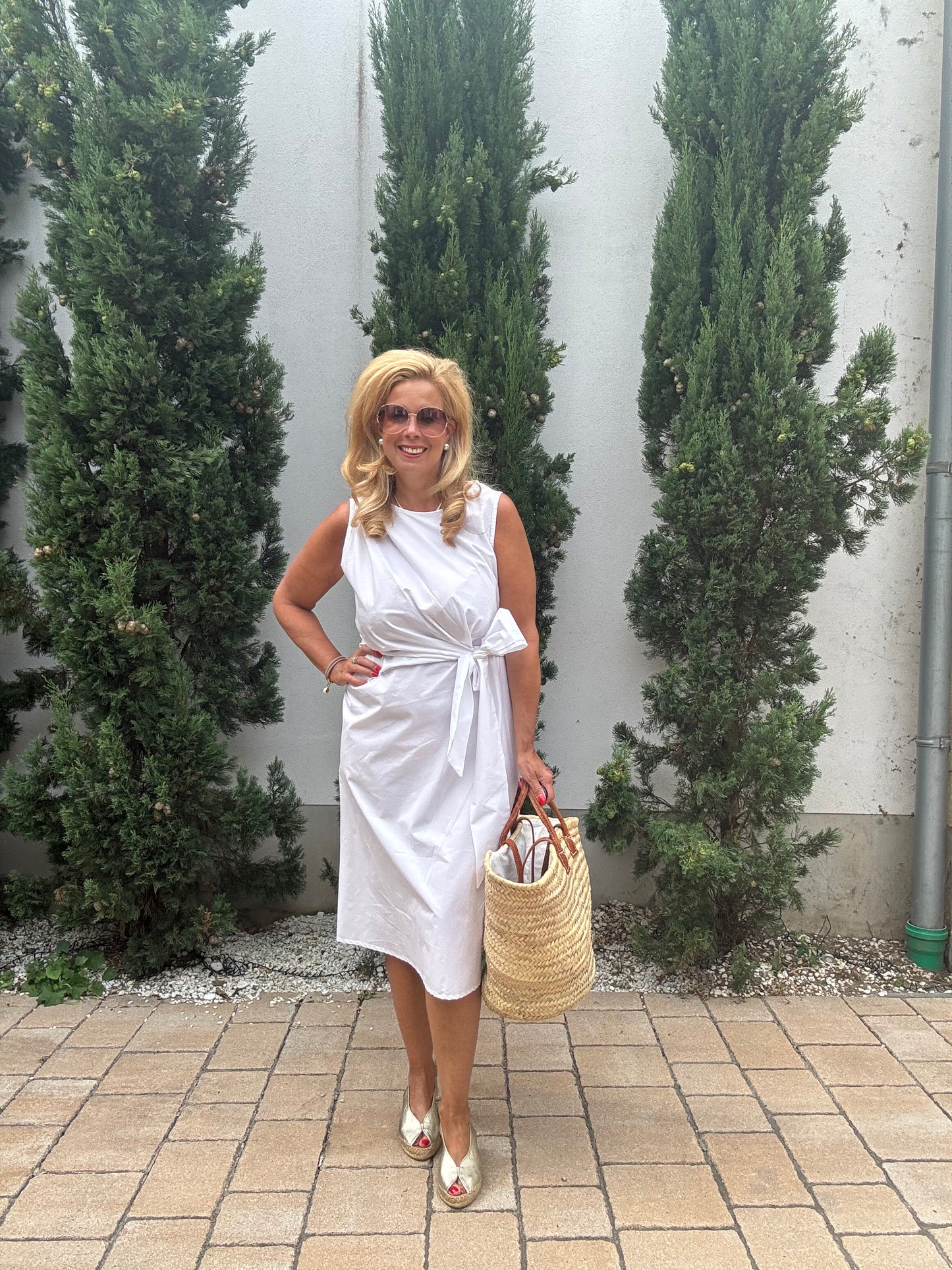 Popelinkleid mit Twist
