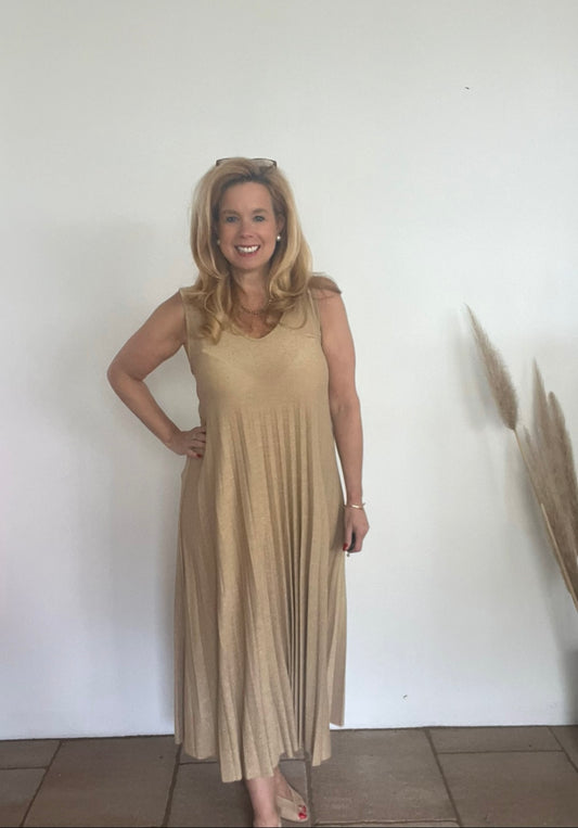 Plissestrickkleid in zwei Varianten