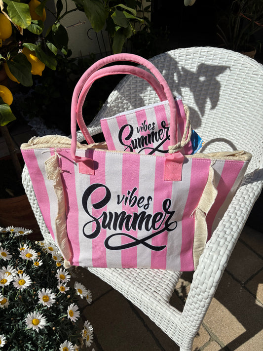 Strandtasche Summer Vibes Stripe