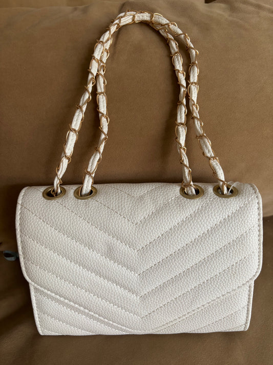 Kleine Handtasche in weiß
